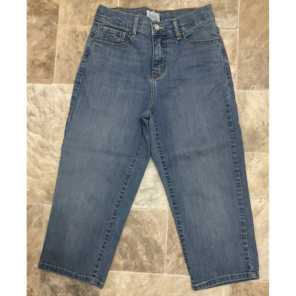 LEVIS 512 High Rise Cropped Jeans Perfectly Slimming Womens Size 6